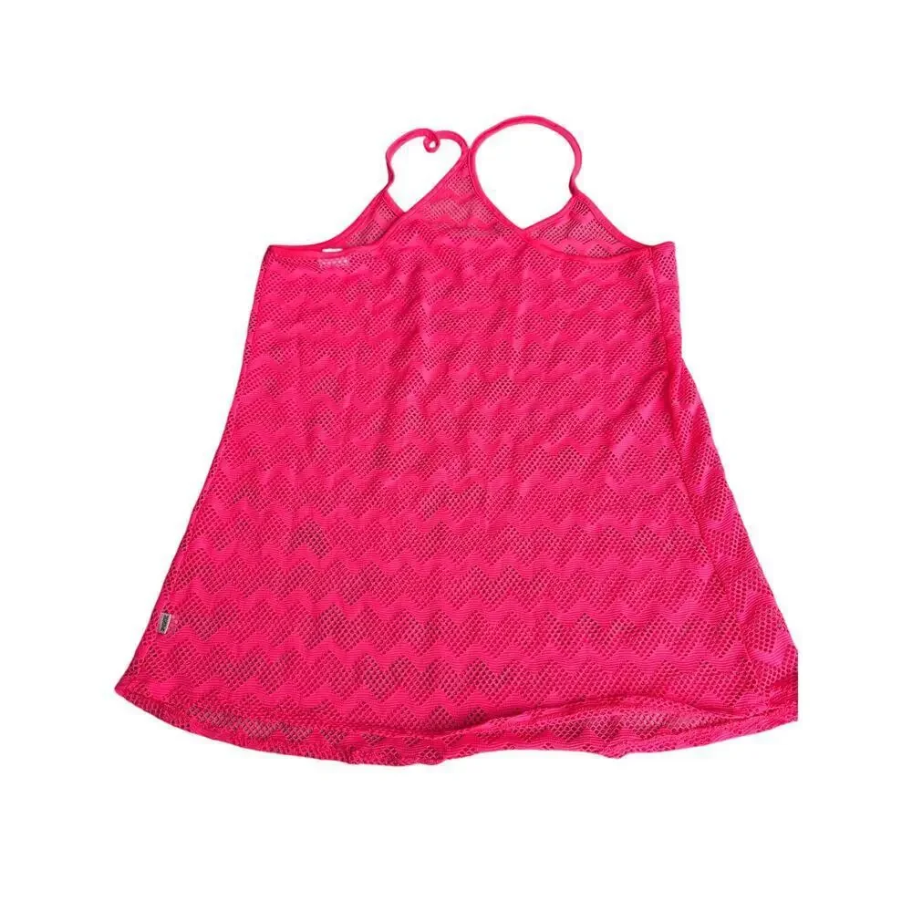 Victoria’s Secret PINK Neon Crochet Swim Cover Up Y2K M